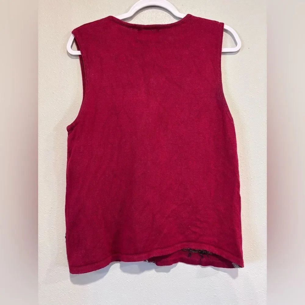 Vintage zip up Sweater Vest brand Designer Original Studio. - Picture 7 of 7